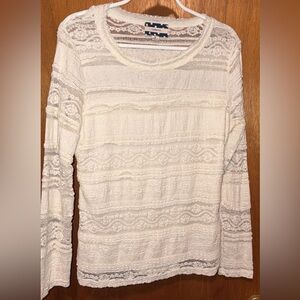 Elegant Cream Lace Women's Top